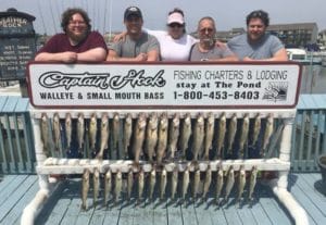 36 walleye and five fishermen