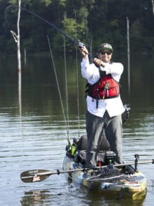 angler fishing from a kayak