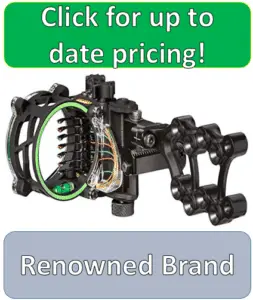 black seven pin hunting compound bow sight