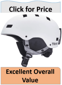 white snowboarding helmet