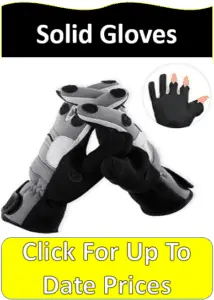 gray black ice fishing gloves