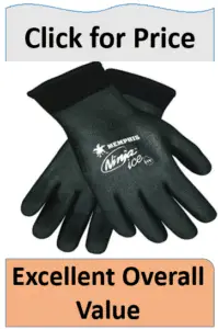 black double layered fishing gloves