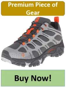 gray and black hiking shoe