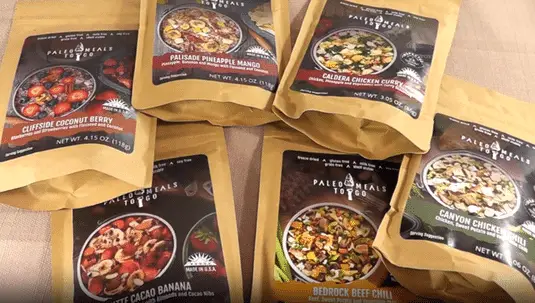 packaged paleo camping meals