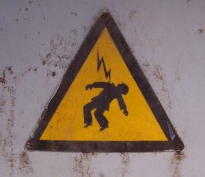 Sign of man hit by lightning