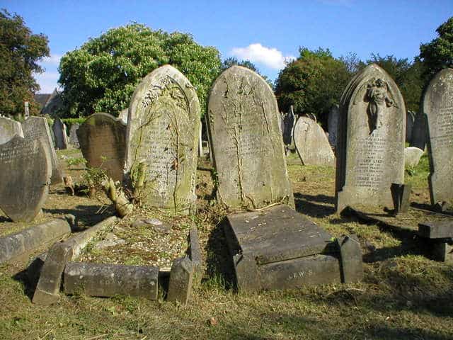 very old tombstones